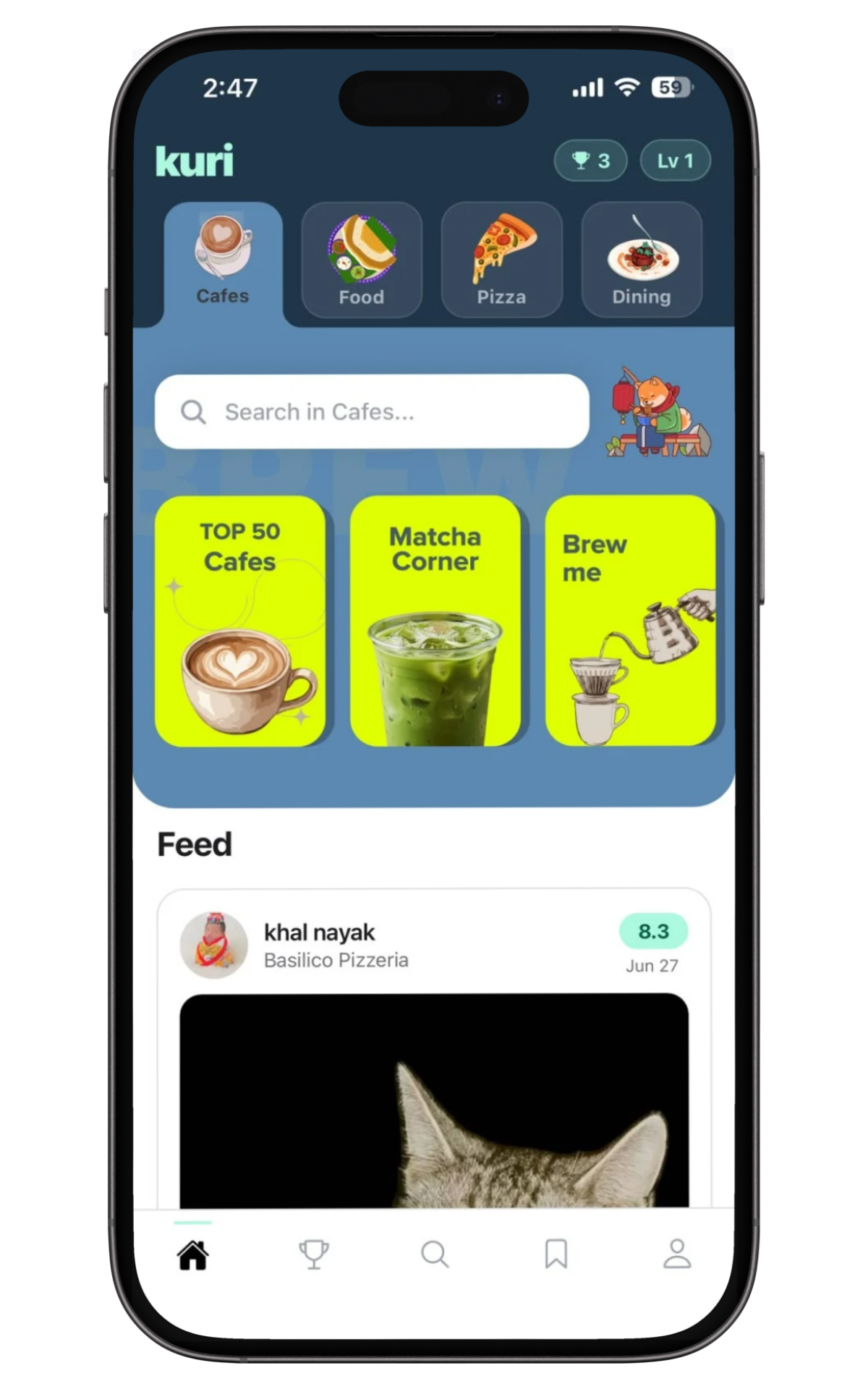 Kuri App Mockup
