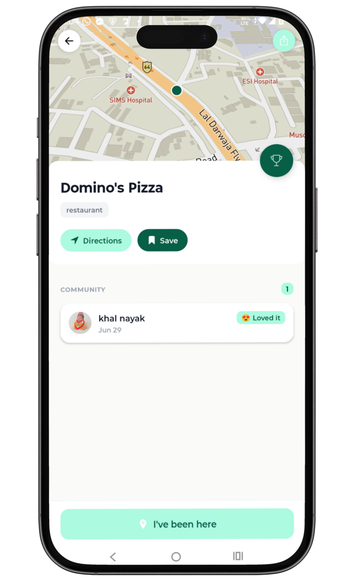 Restaurant page
